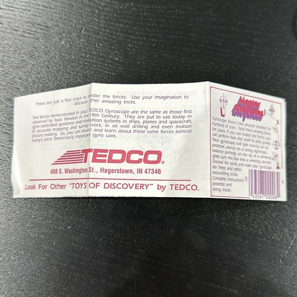 Vintage Master the Forces Tedco Gyroscope Spinning Toy - Picture 7 of 7